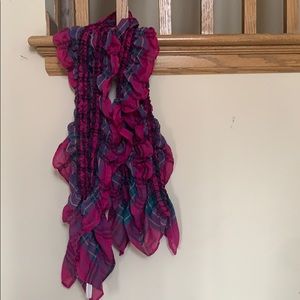 Plaid “scrunched” Scarf